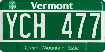 VT license plate YCH477