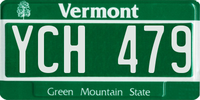 VT license plate YCH479