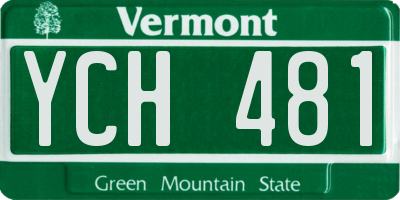 VT license plate YCH481