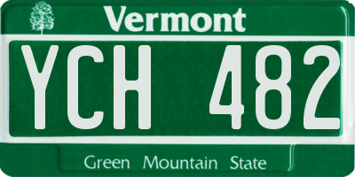 VT license plate YCH482