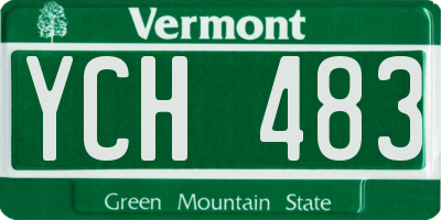 VT license plate YCH483