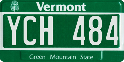 VT license plate YCH484
