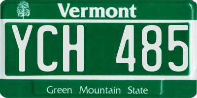 VT license plate YCH485