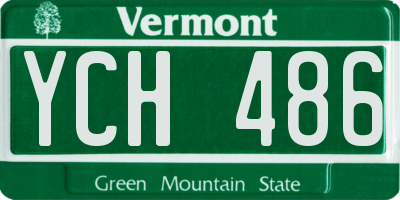 VT license plate YCH486