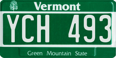 VT license plate YCH493