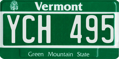 VT license plate YCH495