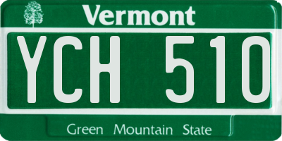 VT license plate YCH510