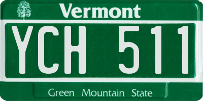 VT license plate YCH511
