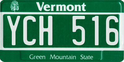 VT license plate YCH516