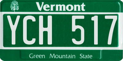 VT license plate YCH517
