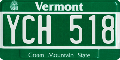 VT license plate YCH518