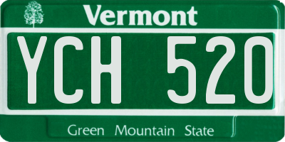 VT license plate YCH520
