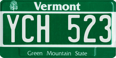 VT license plate YCH523