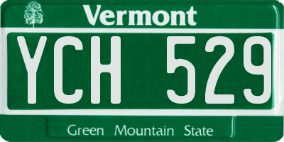 VT license plate YCH529