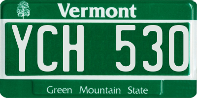 VT license plate YCH530
