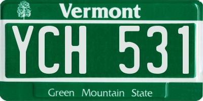 VT license plate YCH531