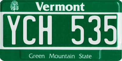 VT license plate YCH535