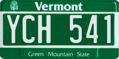 VT license plate YCH541