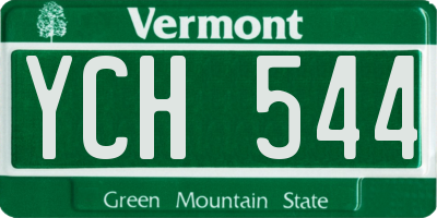 VT license plate YCH544