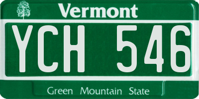 VT license plate YCH546
