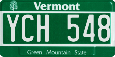 VT license plate YCH548