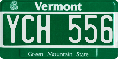 VT license plate YCH556