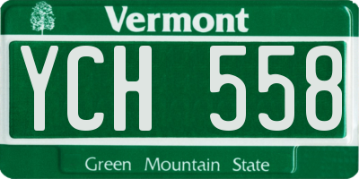 VT license plate YCH558