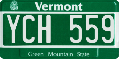 VT license plate YCH559