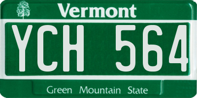 VT license plate YCH564