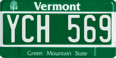 VT license plate YCH569