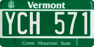 VT license plate YCH571