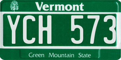 VT license plate YCH573