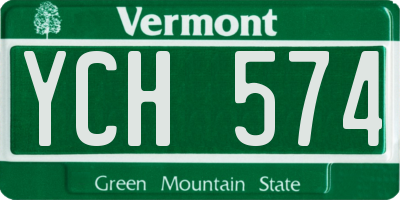 VT license plate YCH574