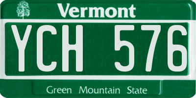 VT license plate YCH576