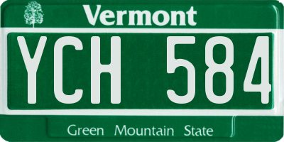 VT license plate YCH584