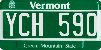 VT license plate YCH590