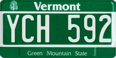 VT license plate YCH592