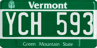 VT license plate YCH593