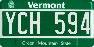 VT license plate YCH594