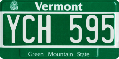 VT license plate YCH595