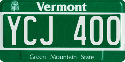 VT license plate YCJ400