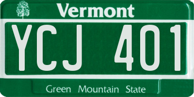 VT license plate YCJ401