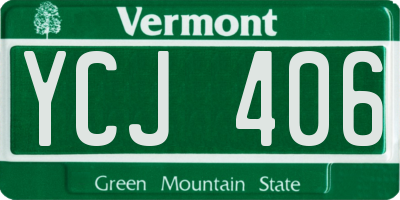 VT license plate YCJ406