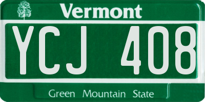 VT license plate YCJ408