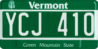 VT license plate YCJ410