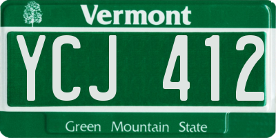 VT license plate YCJ412