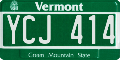 VT license plate YCJ414