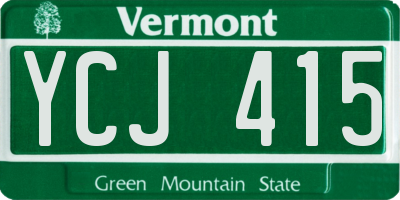 VT license plate YCJ415