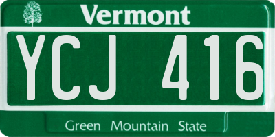 VT license plate YCJ416