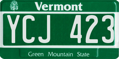 VT license plate YCJ423
